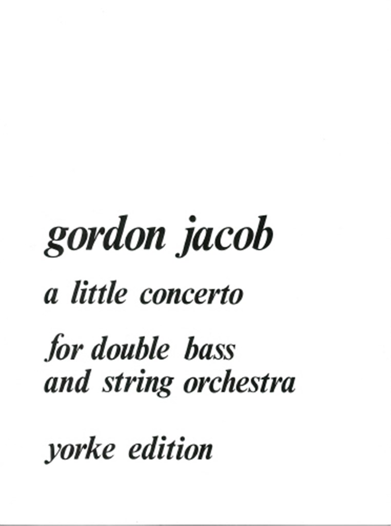 Little Concerto For Double Bass & String